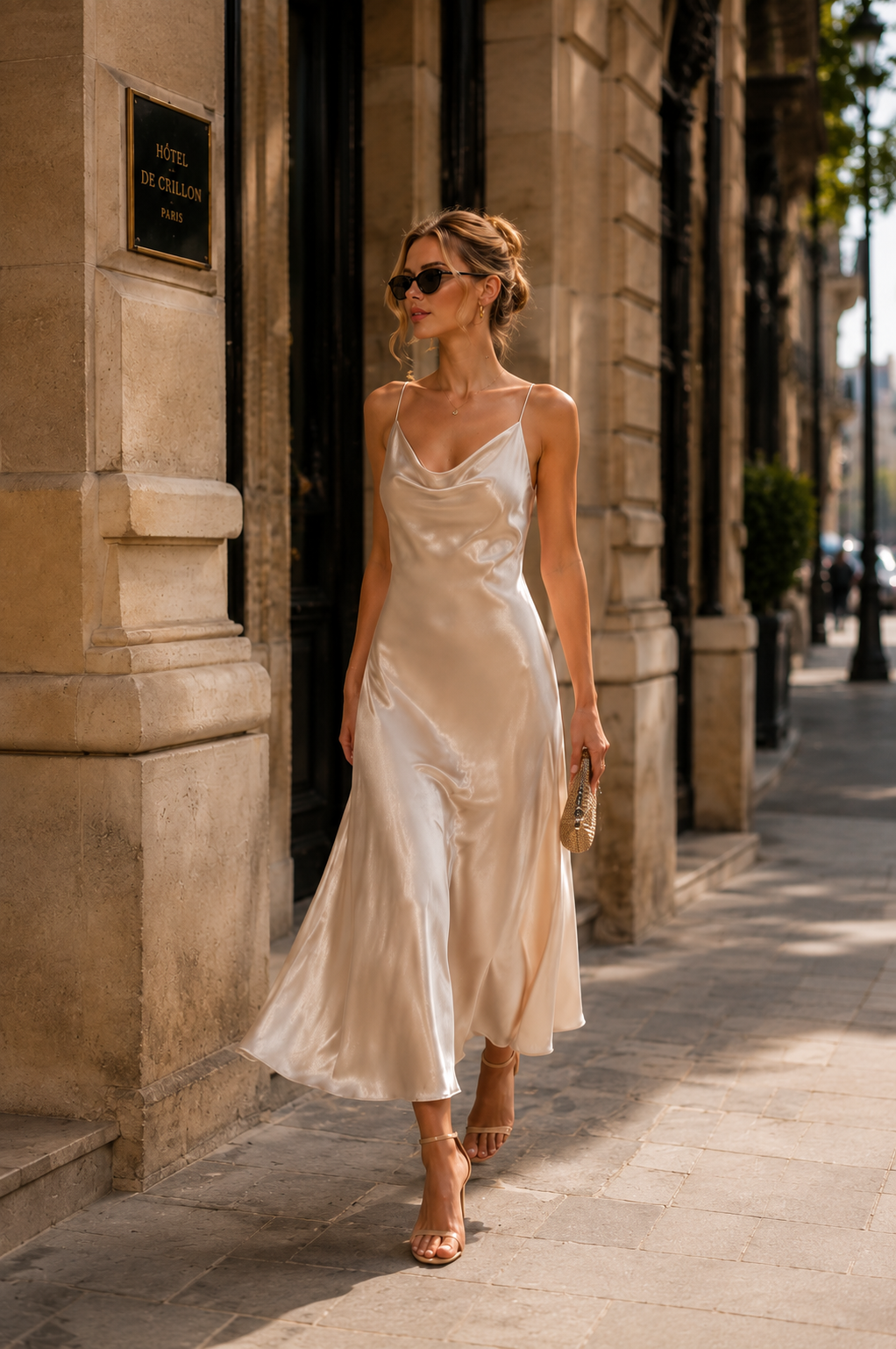 Bordeaux Grace Satin Gown