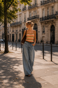 Pastel Crochet Stripe Cami Top