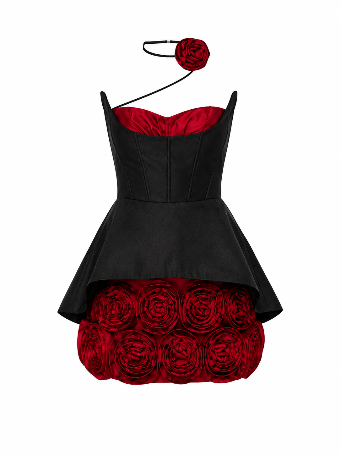 The Fleur Noire Sculpted Dress
