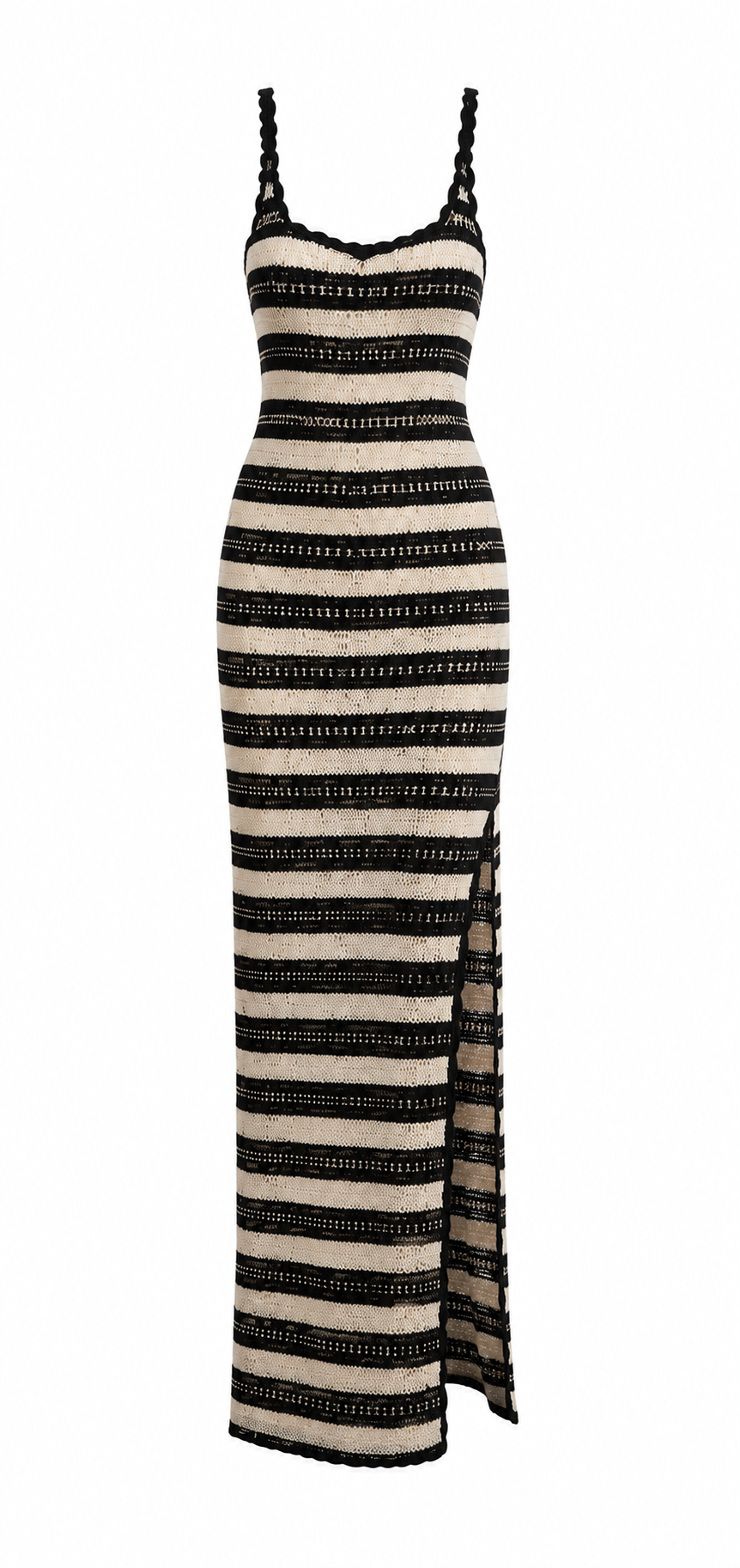Riviera Stripe Crochet Maxi Dress