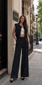 Elan Noir Tailored Coord set