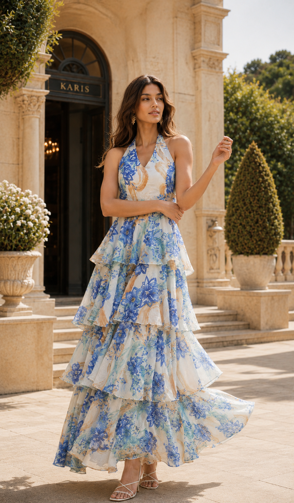 The Aurelia Azure Gown