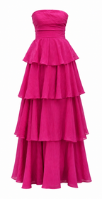 The Fuchsia Cascade Gown
