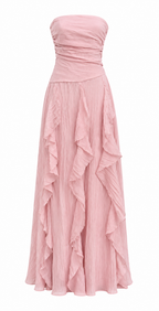 Luna Blush Ruffle Dress